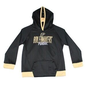 Purdue Boilermakers Hoodie Sweatshirt Youth Medium Black Gold